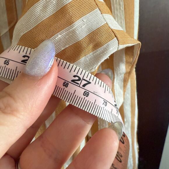 JENNI KAYNE | Boyfriend Shirt in Mustard Stripe | Size XXL - Picture 7 of 8